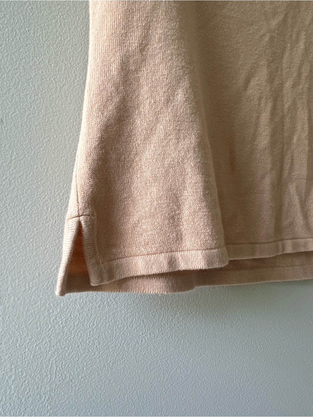 EVIE Scoop Neck Knit Tank Top in Light Beige - Picture 3 of 5